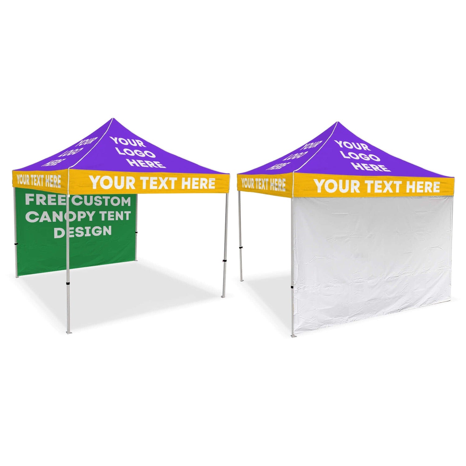 Custom 10x10 Canopy Tent with logo. Design your own custom tent.