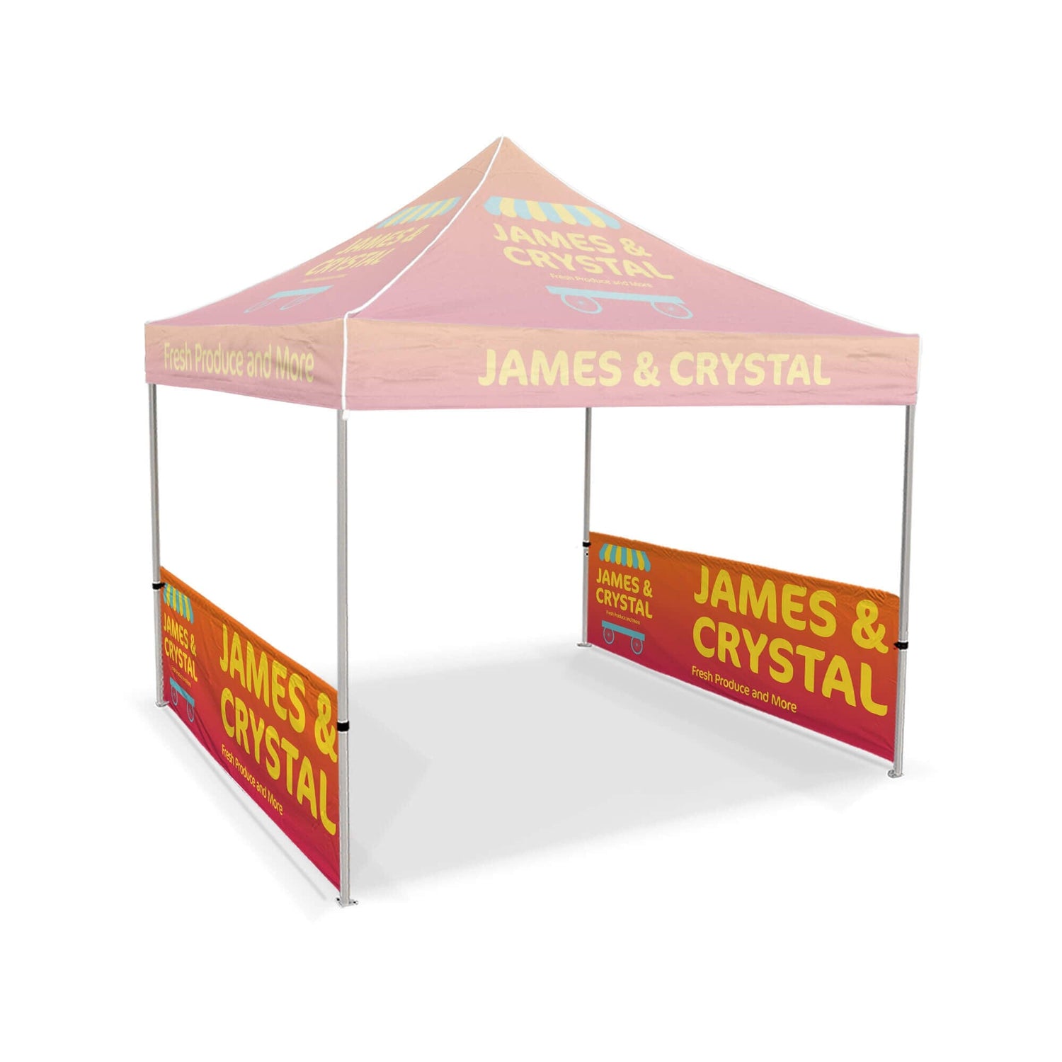 canopy tent with walls Custom 10ft x 10ft Half Side Wall Set
