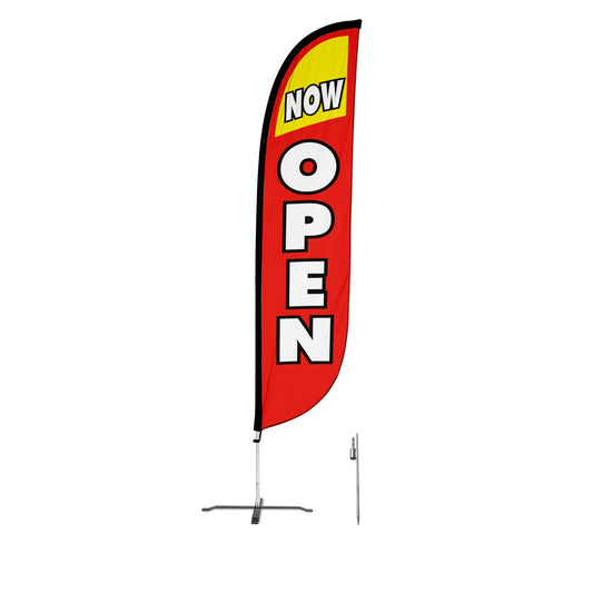 Now Open Feather Flag