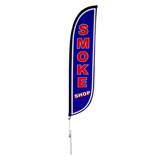 Smoke Shop Feather Flag Blue
