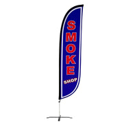 Smoke Shop Feather Flag Blue