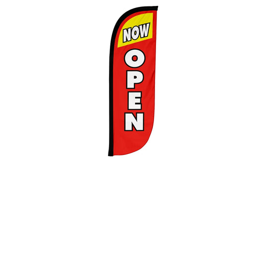Now Open Feather Flag