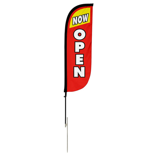 Now Open Feather Flag