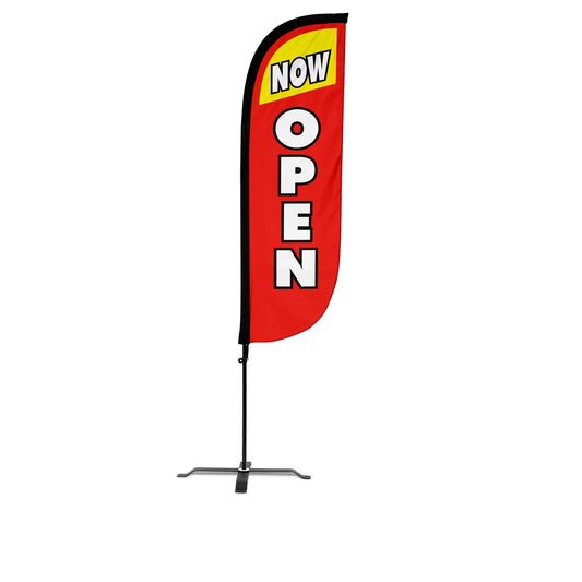 Now Open Feather Flag