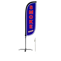 Smoke Shop Feather Flag Blue