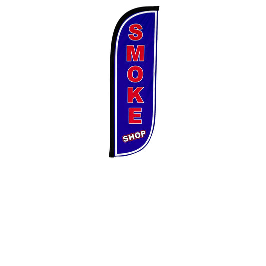 Smoke Shop Feather Flag Blue