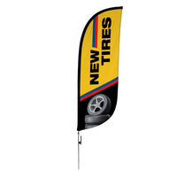 8ft New Tires Feather Flag