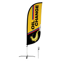 8ft Oil Change Feather Flag