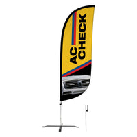 8ft AC Check Feather Flag