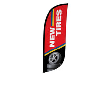 8ft New Tires Feather Flag