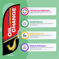8ft Oil Change Feather Flag