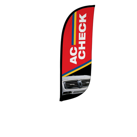 8ft AC Check Feather Flag