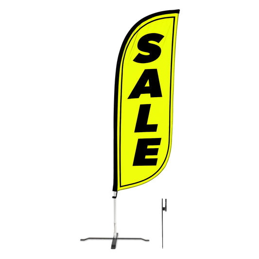 8ft Fluorescent Sale Feather Flag