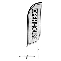 8ft Open House Feather Flag