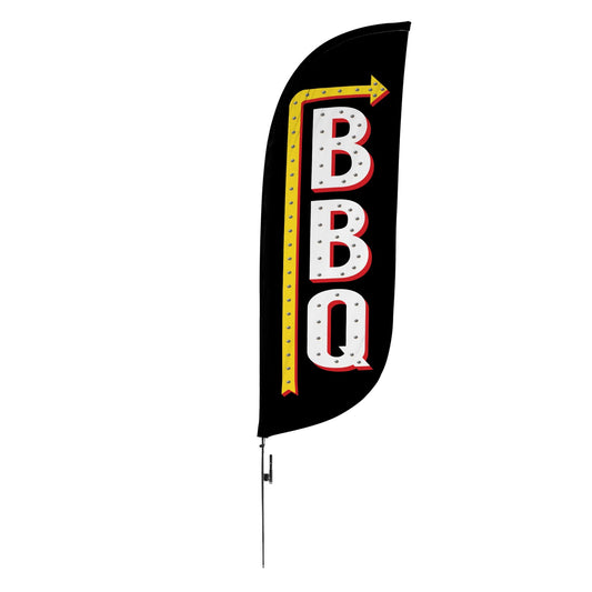 8ft Vintage BBQ Feather Flag
