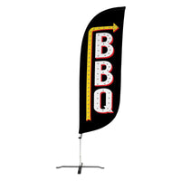 8ft Vintage BBQ Feather Flag