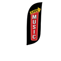 8ft Vintage Live Music Feather Flag