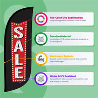 8ft Vintage Marquee Sale Feather Flag