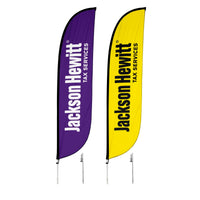 Jackson Hewitt 12ft Logo Feather Flag