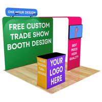 10ft FastZip™ Custom Trade Show Booth 10M8020224