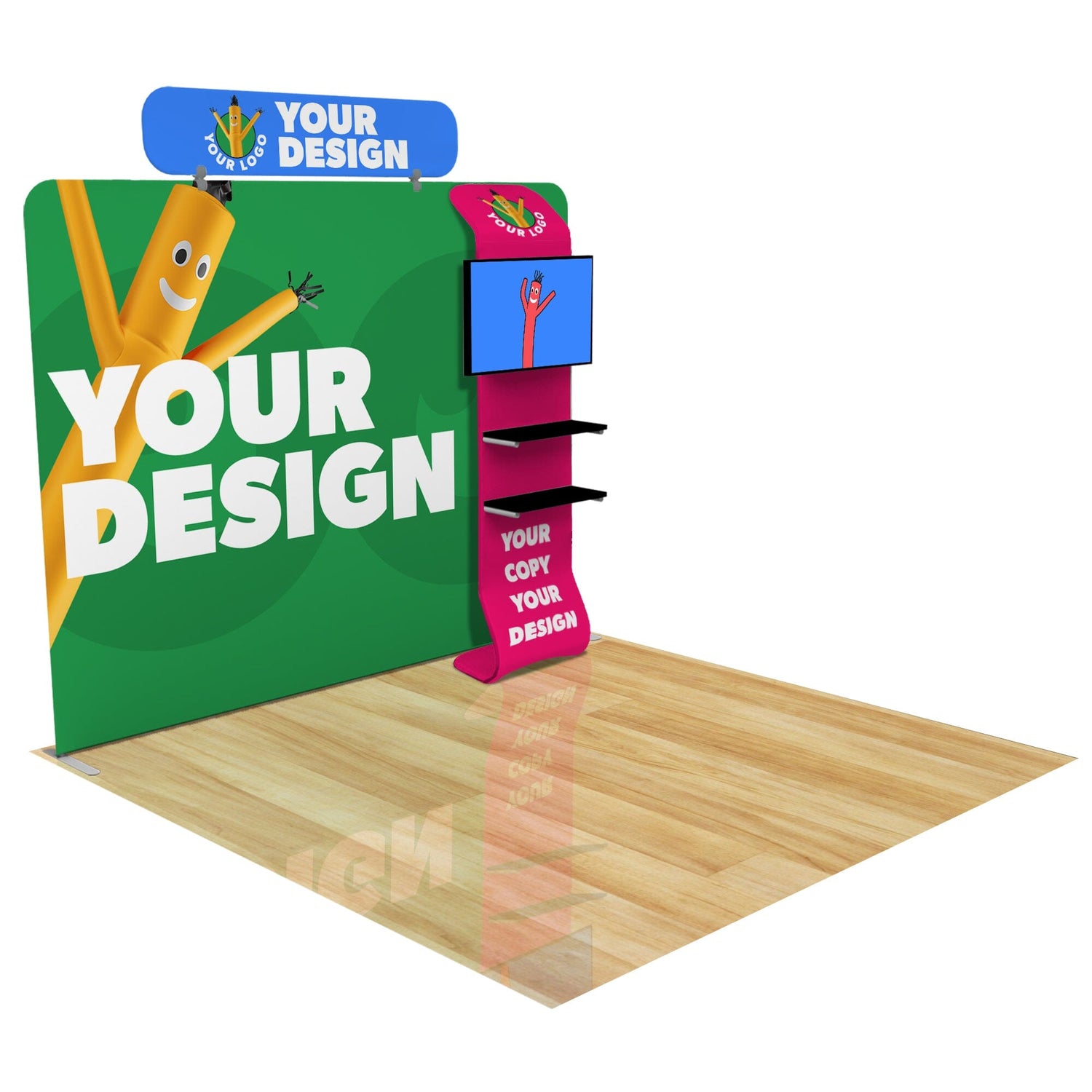 Fabric & Frame / + Waterfall Shelving / + Header