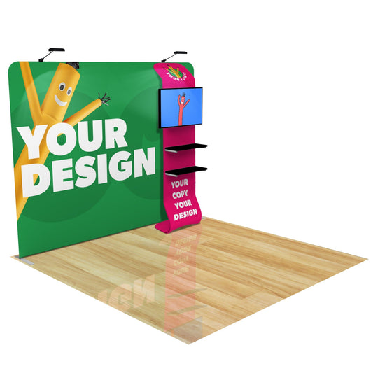 Fabric & Frame / + Waterfall Shelving / + LED Lights