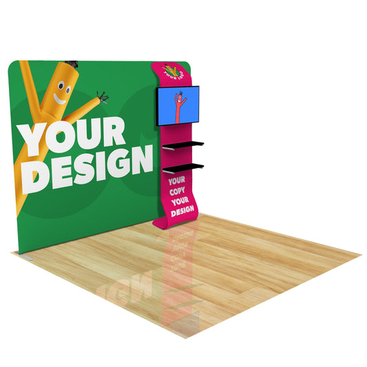 Fabric & Frame / + Waterfall Shelving / None