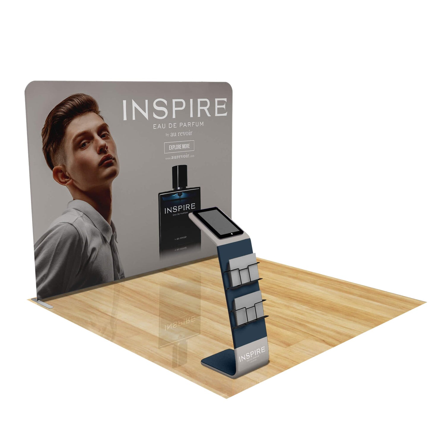 10ft FastZip™ Media Stand Trade Show Booth Package 10M8020363