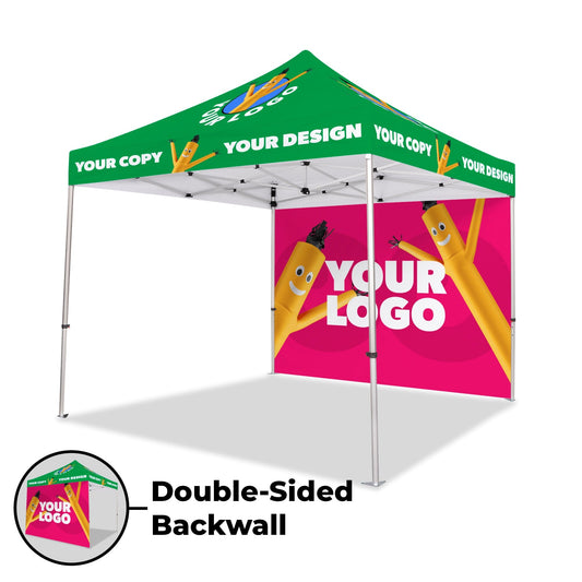 Canopy Top + Frame / Double-Sided Back Wall / No Table Cover