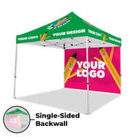 Canopy Top + Frame / Single-Sided Back Wall / No Table Cover