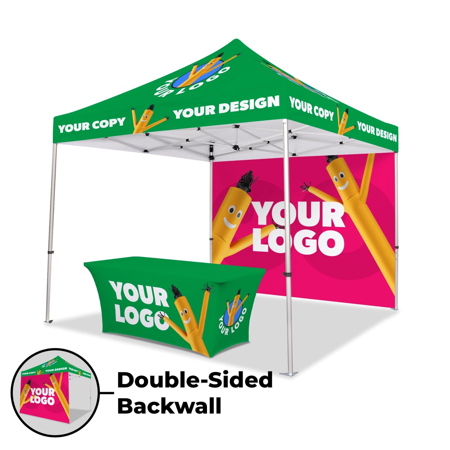 Canopy Top + Frame / Double-Sided Back Wall / 6ft Stretch