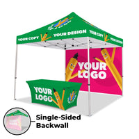 Canopy Top + Frame / Single-Sided Back Wall / 6ft Stretch