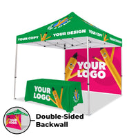 Canopy Top + Frame / Double-Sided Back Wall / 6ft Throw