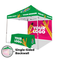 Canopy Top + Frame / Single-Sided Back Wall / 6ft Throw