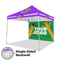 Canopy Top + Frame / Single-Sided Back Wall / No Table Cover