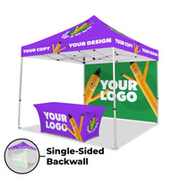 Canopy Top + Frame / Single-Sided Back Wall / 6ft Stretch