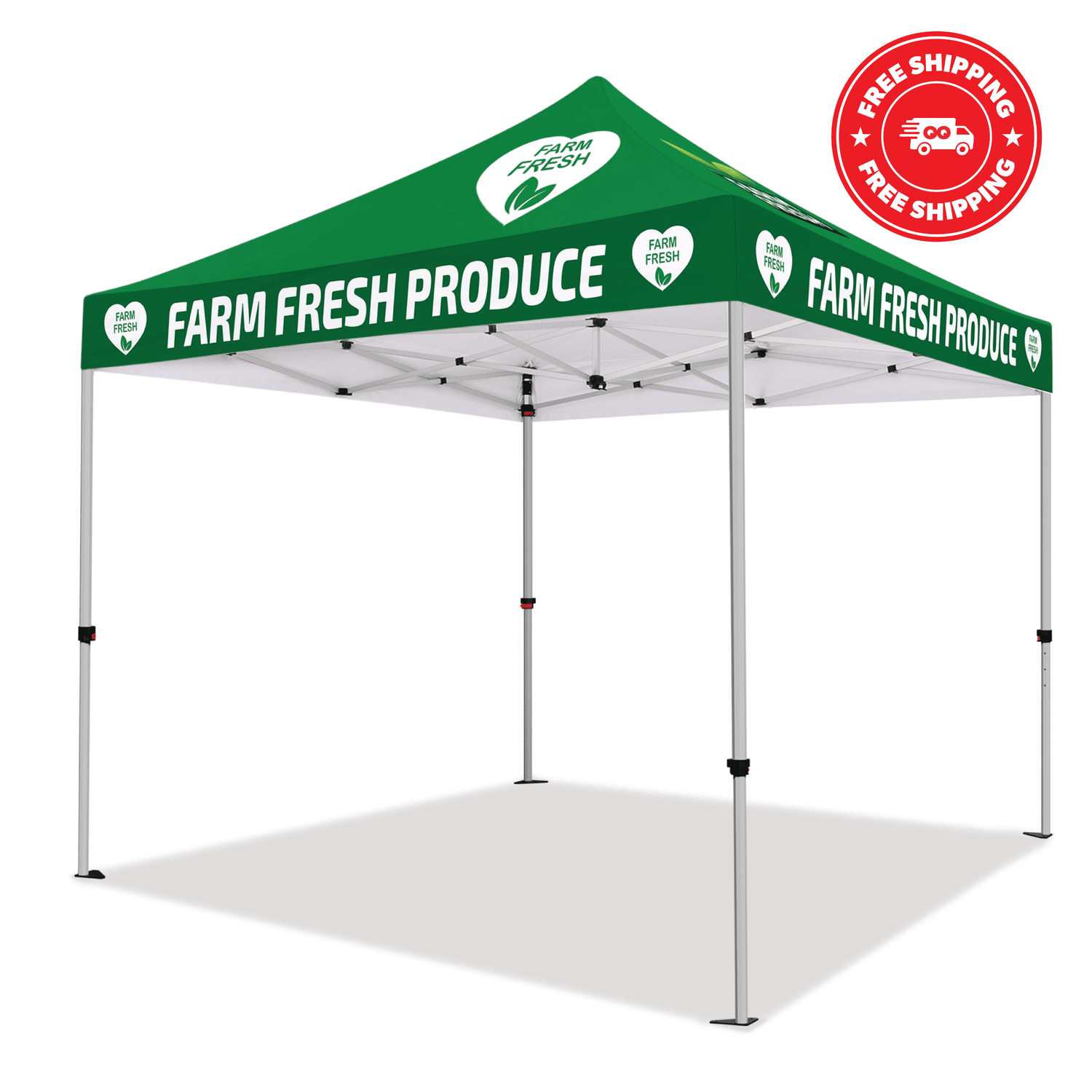 10x10 Custom Canopy Tent with Octagonal Frame | Free Shipping