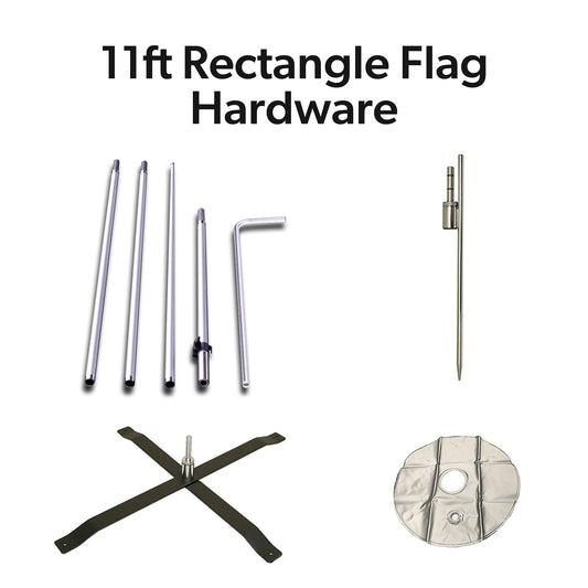 11ft Rectangle Flag Hardware