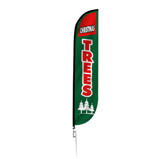 Christmas Trees Feather Flag 