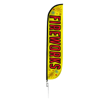 Fireworks Feather Flag Yellow 