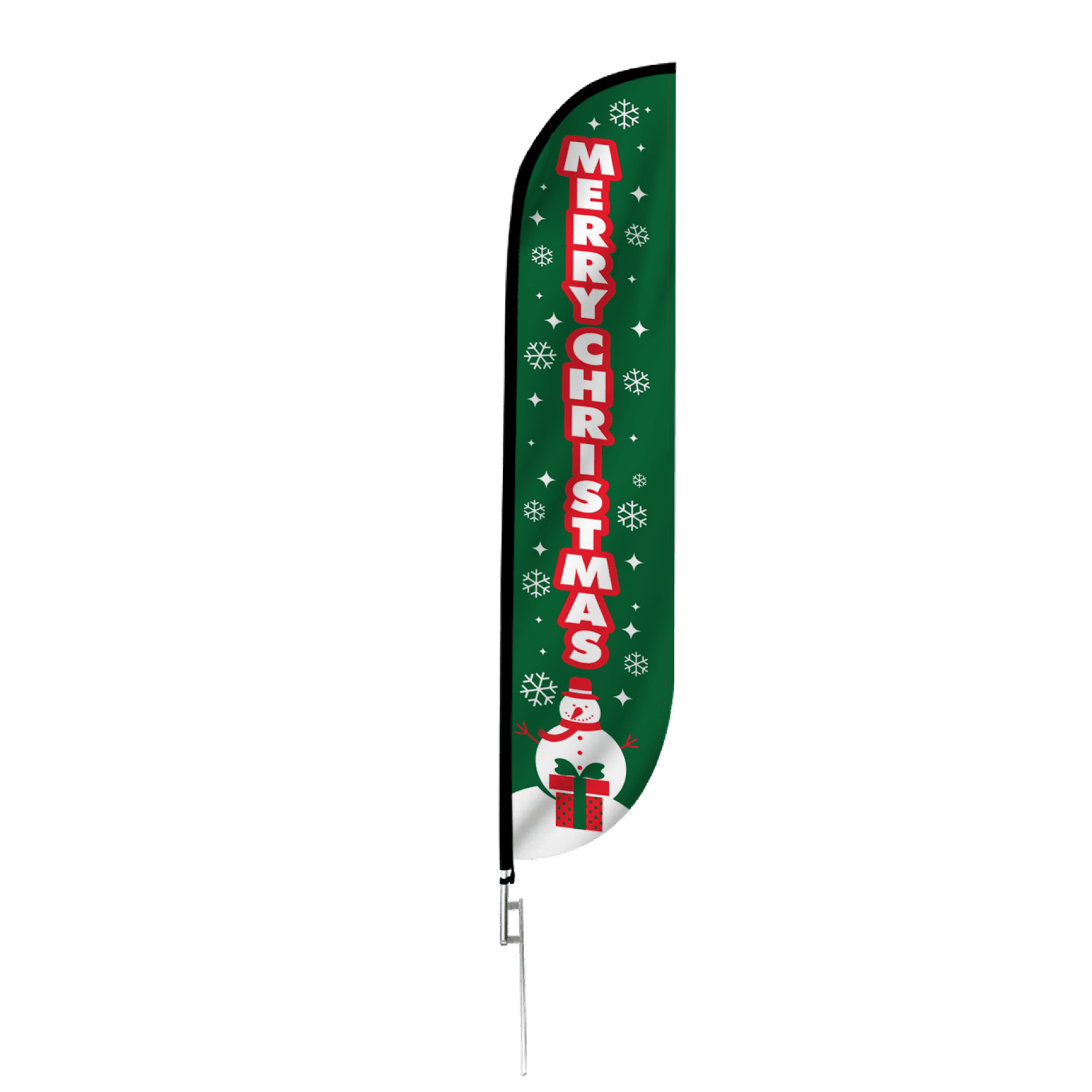 Merry Christmas Feather Flag 