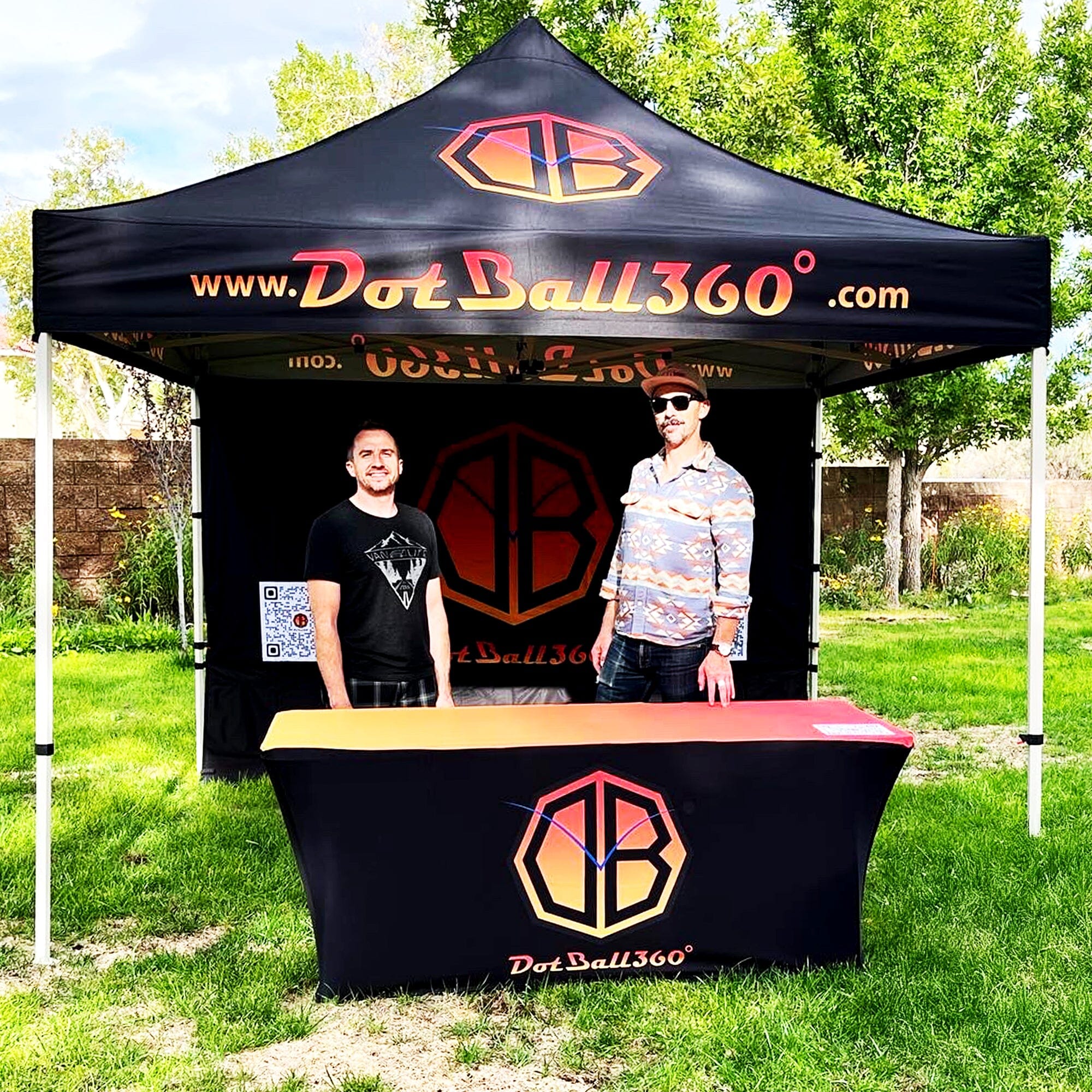 Custom Canopy Tent with Back Wall & Table Cover