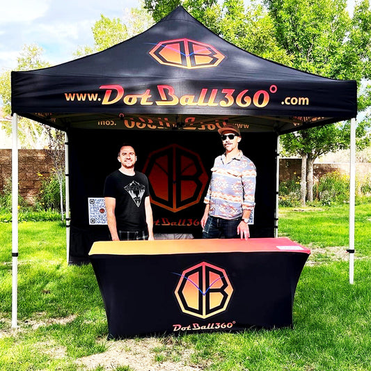 Custom Canopy Tent with Back Wall & Table Cover