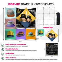 Custom Pop-Up Trade Show Display - (3x3 - 7 Panel)