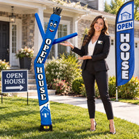 Air Dancers® Originals Inflatable Tube Man Open House Blue