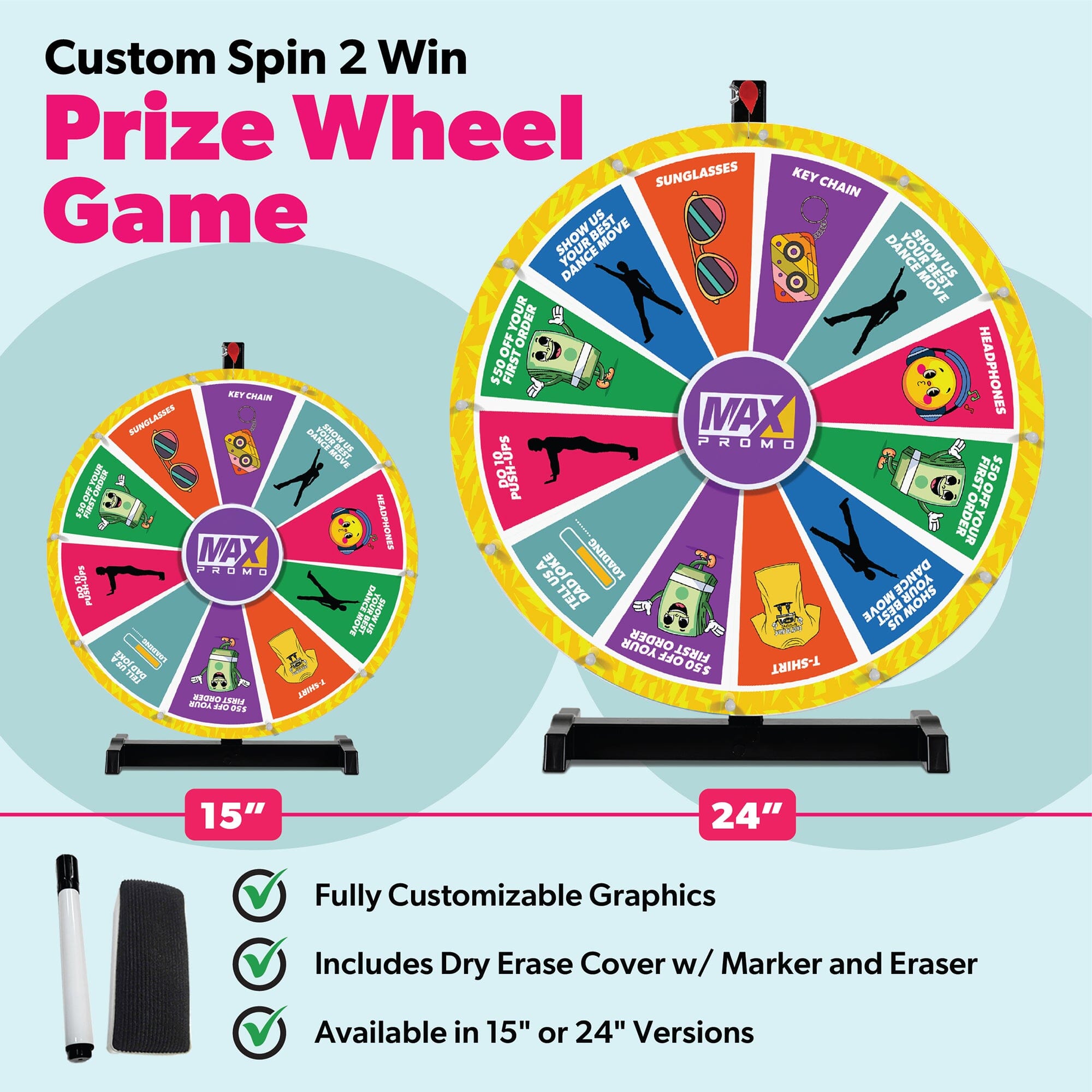 Custom Spin 2 Win Prize Wheel Game