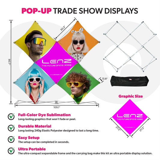 Custom Pop-Up Trade Show Display - (5 Panel)