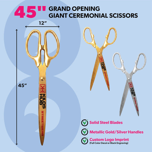 Grand Opening Ribbon Cutting Package w/ Giant Scissors