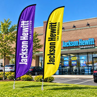 Jackson Hewitt 12ft Logo Feather Flag