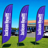 Jackson Hewitt 12ft Logo Feather Flag
